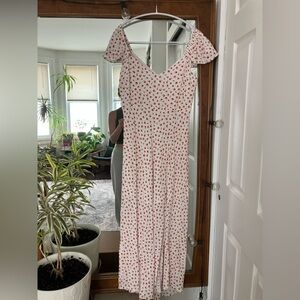 Altar’d State - Workshop Republic Clothing White and Red Floral Maxi Dress